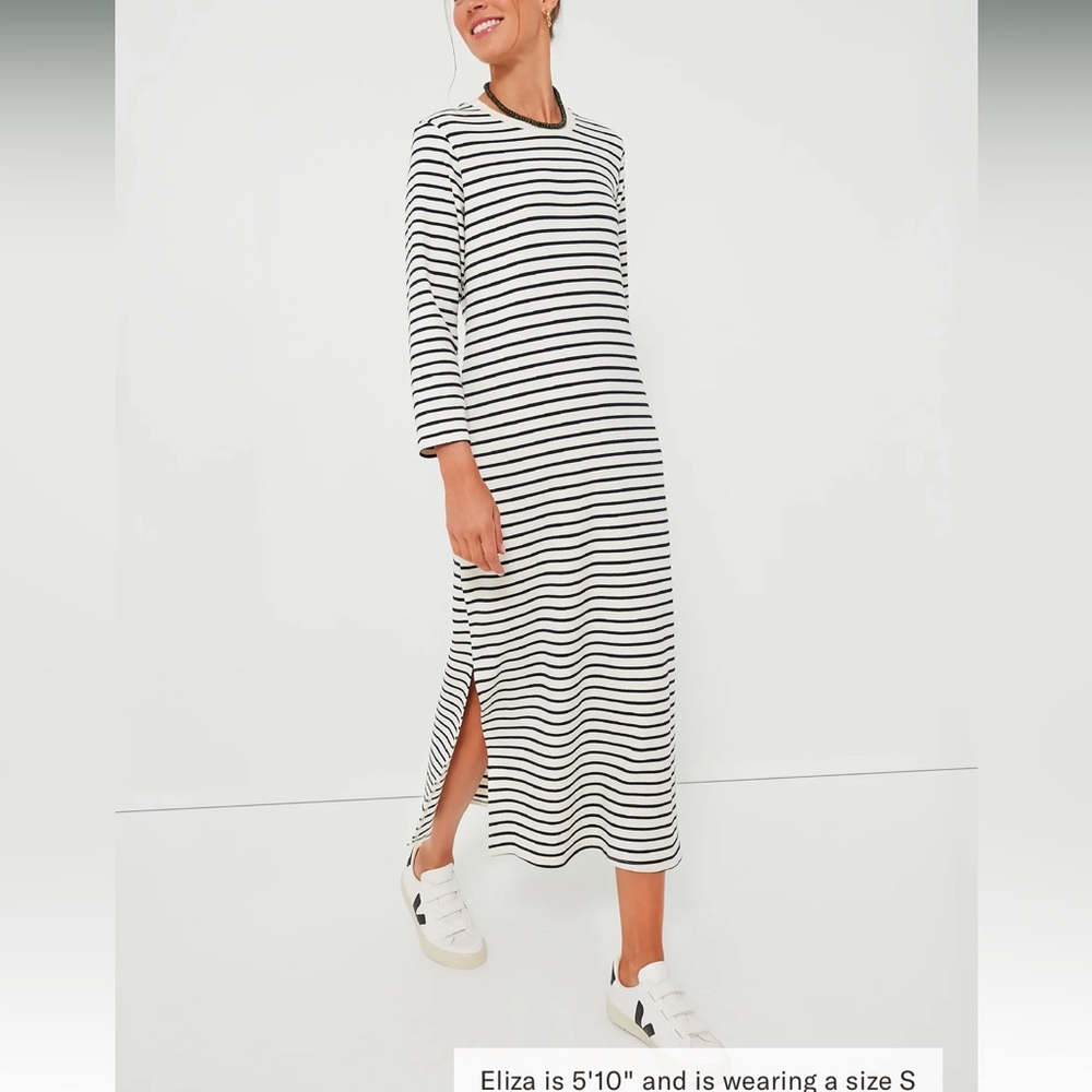 POMANDER PLACE Navy Stripe Gio Maxi Dress - Picture 2 of 12